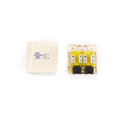 Zone RJ45 Surface-Mount Box – Single Port, Cat6, White (U-JE342RC6-USM)